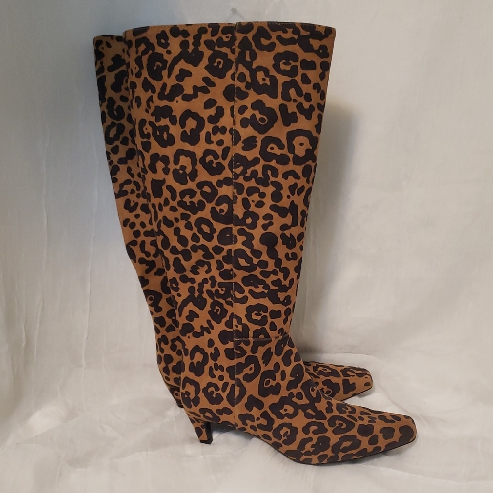 Scoop Leopard Print Women's Boots 7.5W NWT